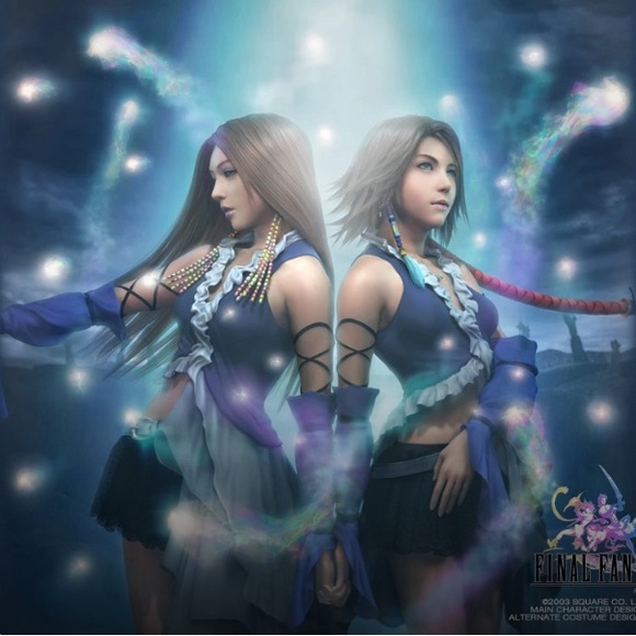 Final Fantasy X-2 Cloth Poster: Yuna and Lenne - Picture 1 of 9